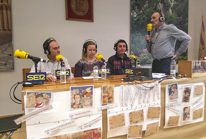 Miguel Mena presentando los negocios y las gentes de Sijena